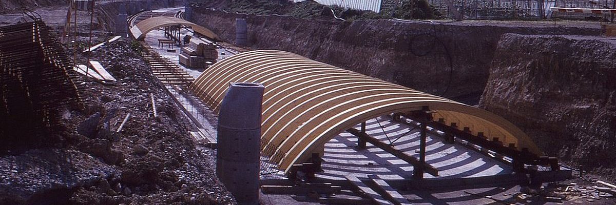 Juni 1974, Eulach Entlastungskanal, neue Rümikerstrasse, Achermann Gärtnerei