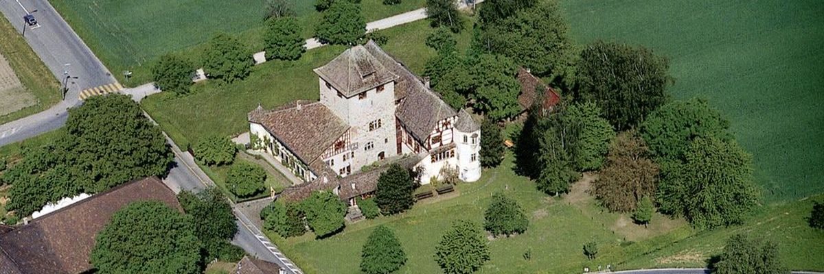 2001, Flugaufnahme, Schloss, Ansicht Süd-West, Schlossgut